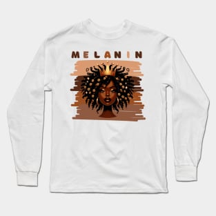 Shades Of Melanin Queen Long Sleeve T-Shirt